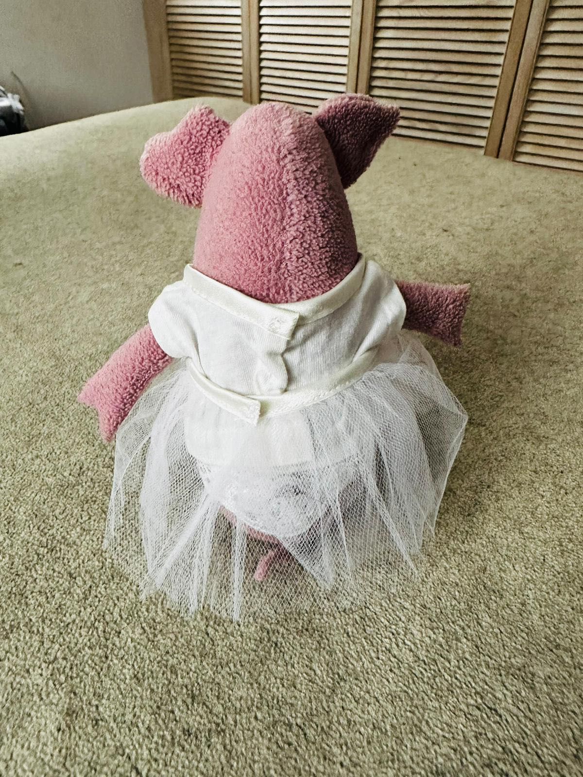 Piękna, ręcznie wykonana, unikatowa, ozdobna lalka "Świnka baletnica"