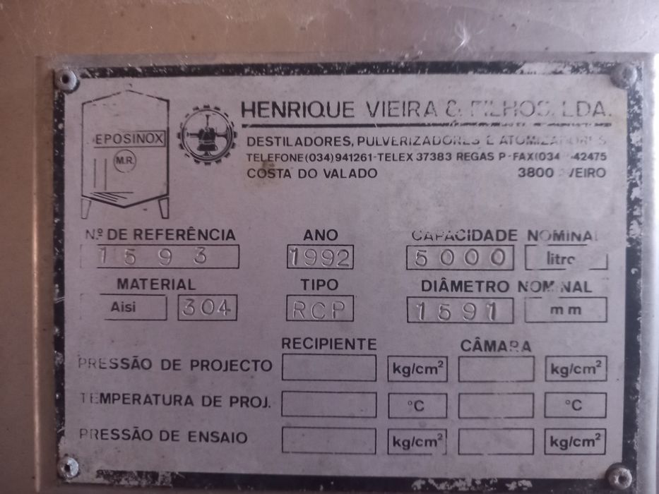 Depósito inox 5000 litros