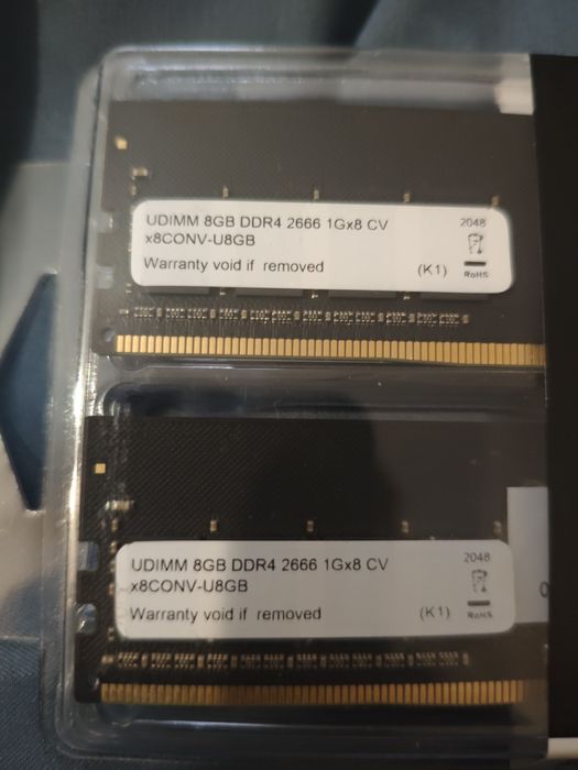 UDIMM 8GB DDR4 2666 2/8