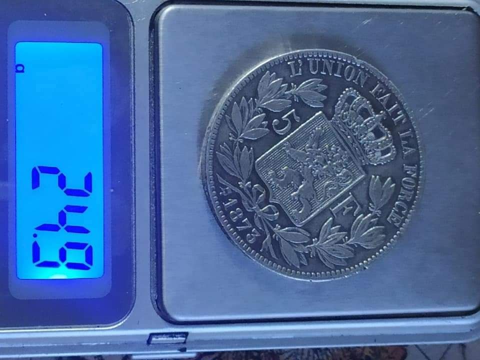 Срібна Монета 5 франков 1873 серебро,25 грм Колекційний стан.