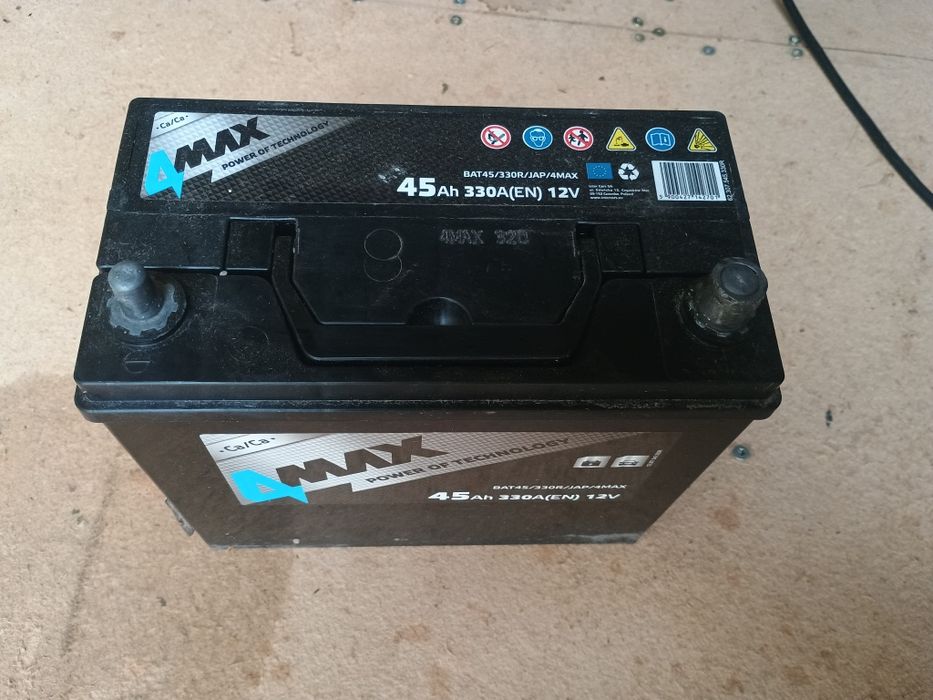 4MAX Akumulator 45Ah 330A Prawy plus