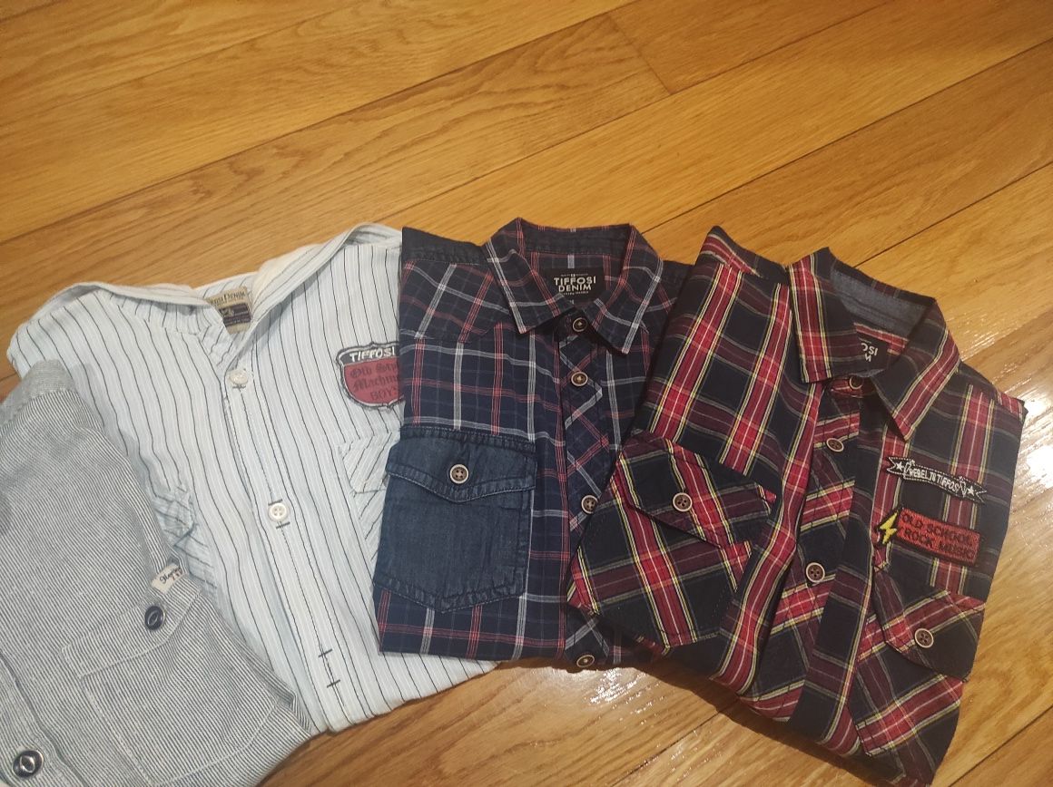 Camisas de menino, Gant, Tiffosi e Zara, tamanho 9-10 anos