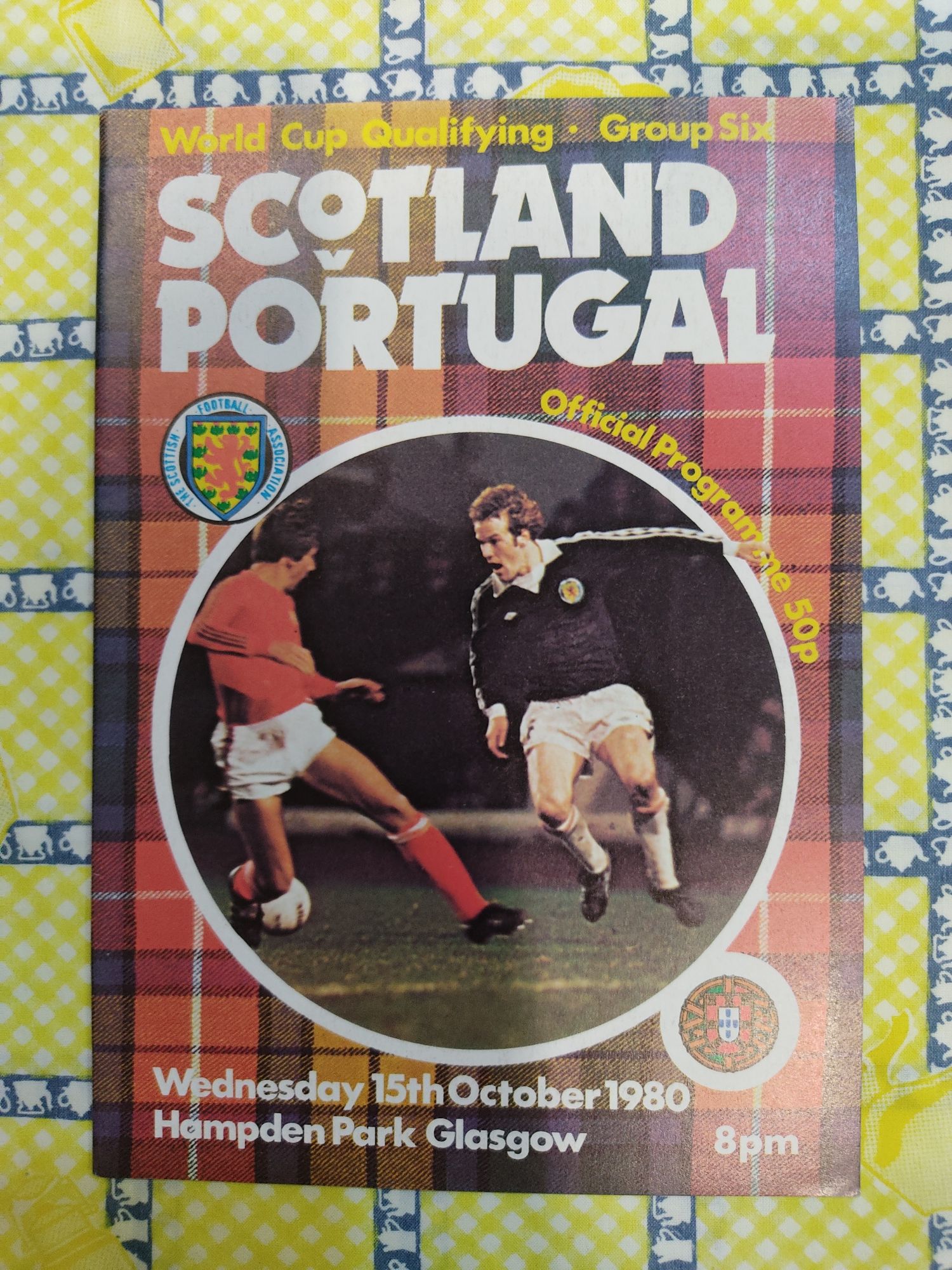 Programa oficial Escócia Portugal 1980