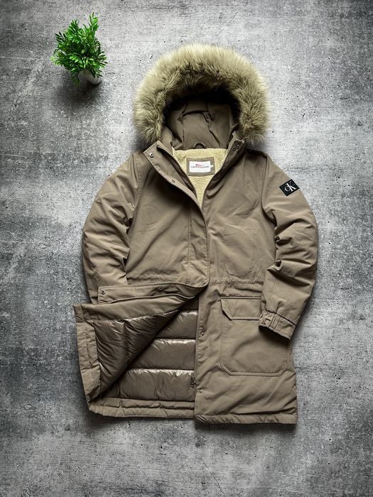 Жіночий пуховик/ парка calvin klein jeans mantel down parka!