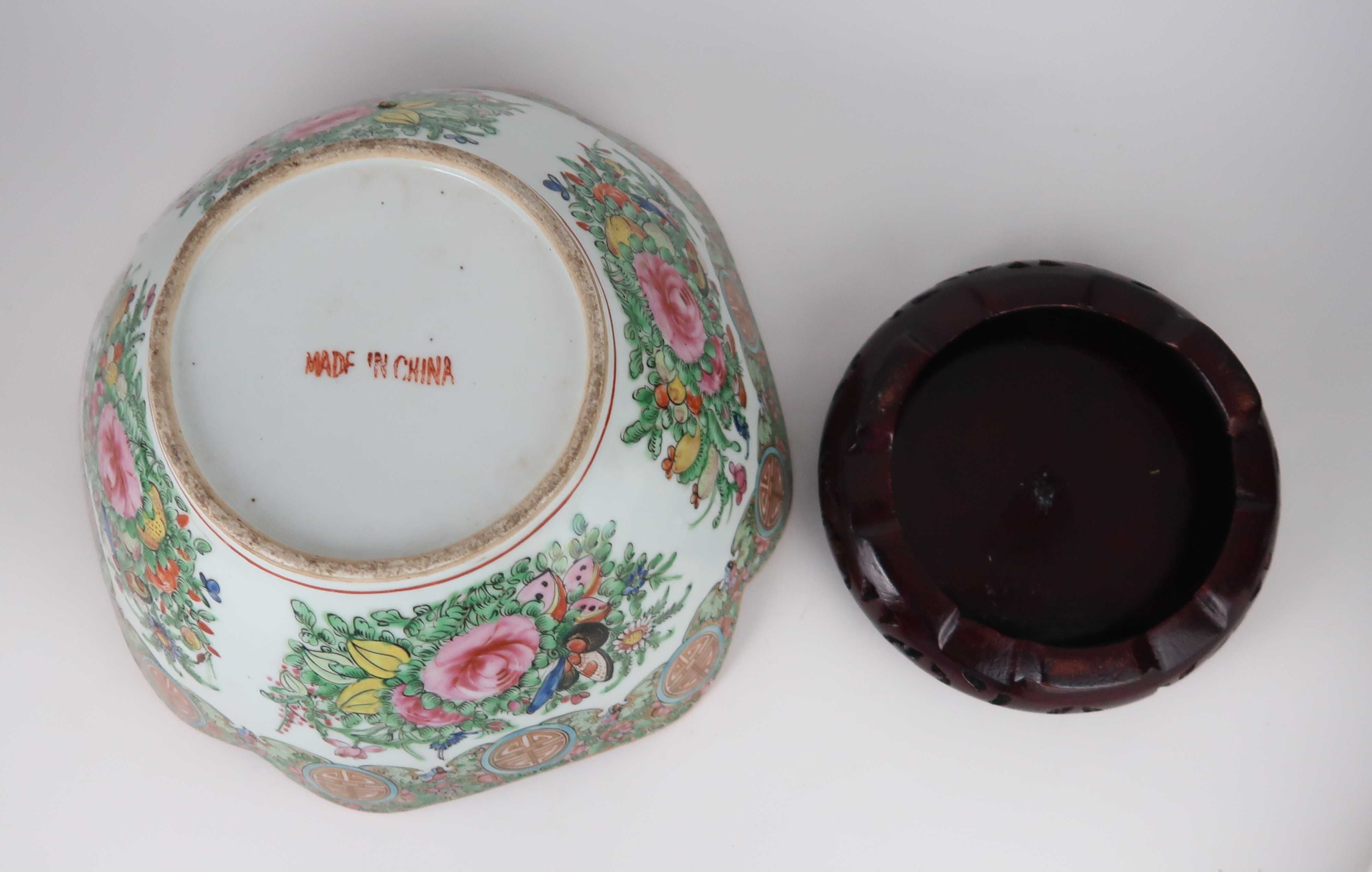 Fruteiro antigo em Porcelana da China - Família Rosa