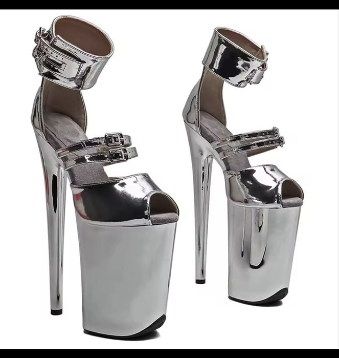 Стріпи четвірки Срібні босоніжки