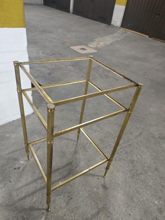 Mesa dourada vintage em latão para despachar