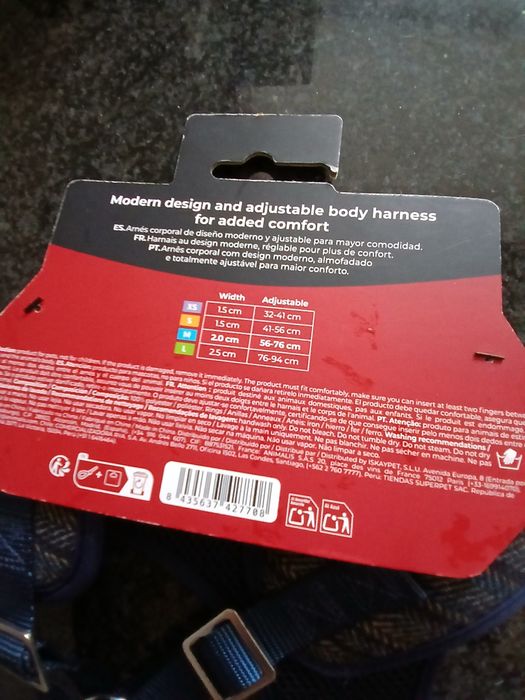 Gotoo Arnês tipo  Tweed azul para cães