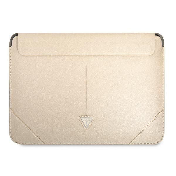 Guess Sleeve Gucs16Psatle 16" Beżowy /Beige Saffiano Triangle Logo