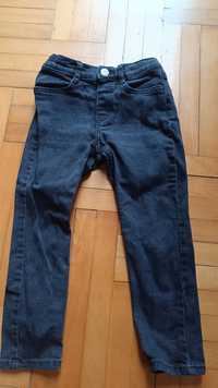 Spodnie jeansy czarne firmy h&m rozmiar 104