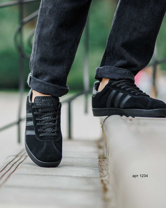 Кросівки чоловічі 42-46 Adidas Gazelle Black / Кроссовки адидас газели