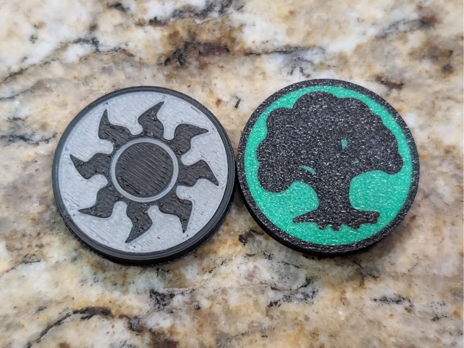 Moeda Temática MTG (Plains & Forest)