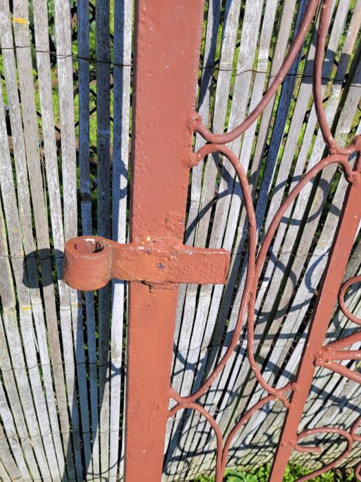 Brama metalowa solidna 3,5m kuta komplet z furtka