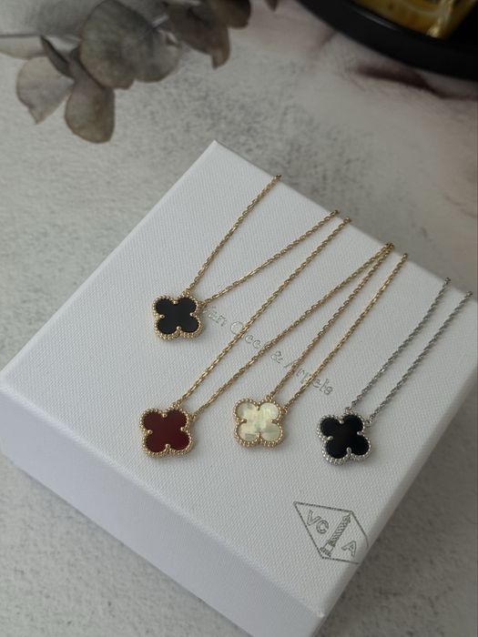 Сет в стилі Van cleef, набір ван кліф (сережки, підвіска, браслет)