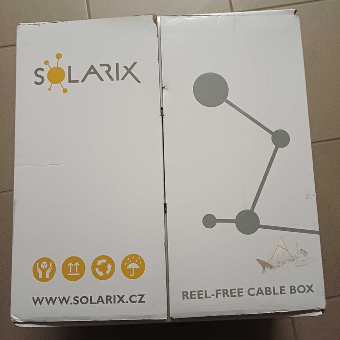 Kabel Solarix CAT5E UTP PE Fca zew. żelowany box 305 m SXKD-5E-UTP-PEG
