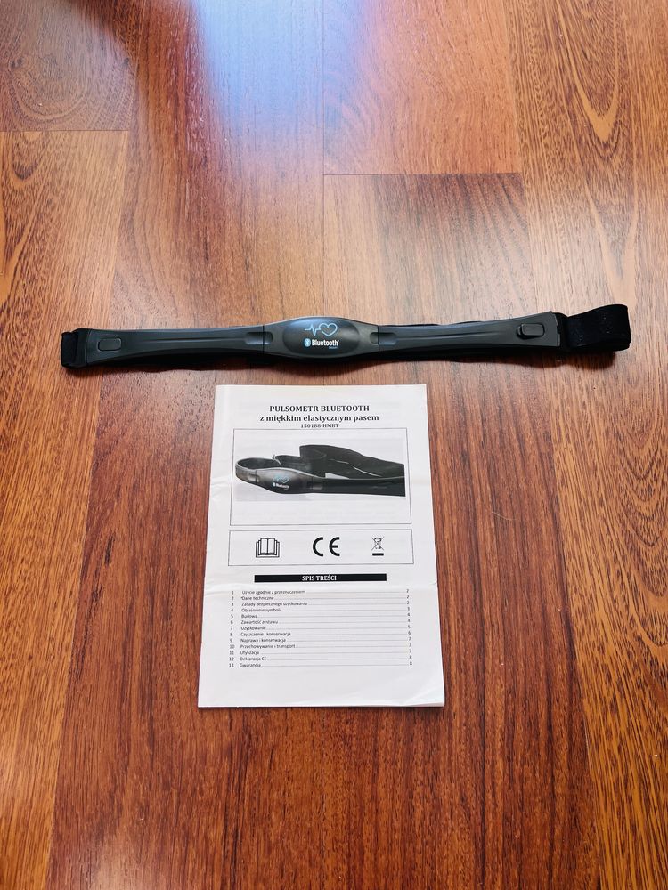 Pulsometr Bluetooth dla biegacza z miękkim elastycznym pasem 150188-HM