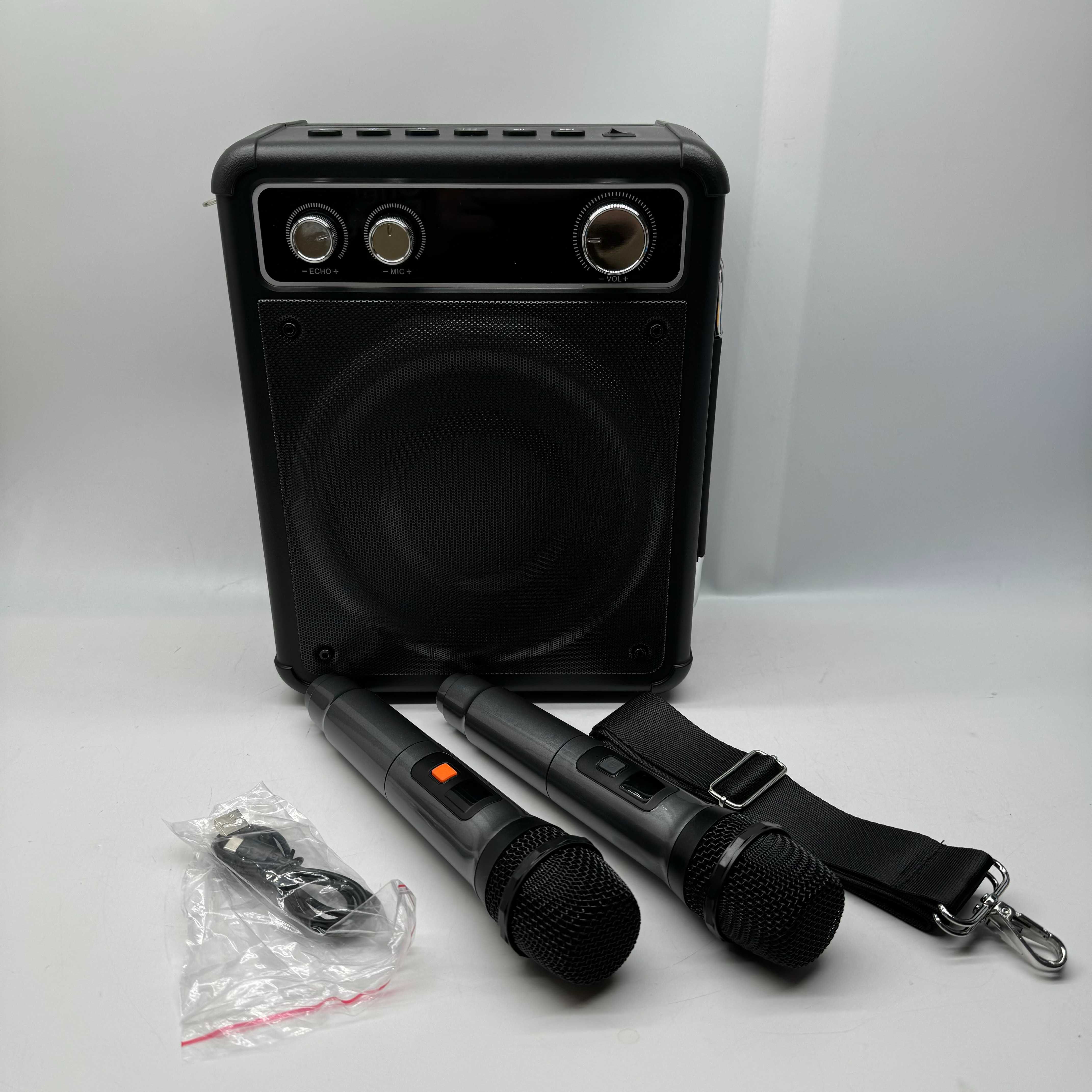Głośnik Bluetooth Maszyna do karaoke VOSOCO T-03 z dwoma mikrofonami
