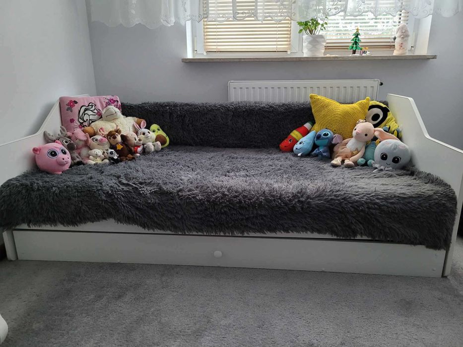 Łóżko dla dziecka,białe z szufladą