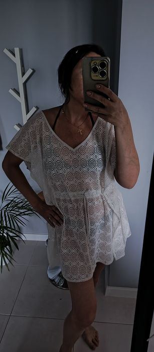 Tunika plażowa koronkowa