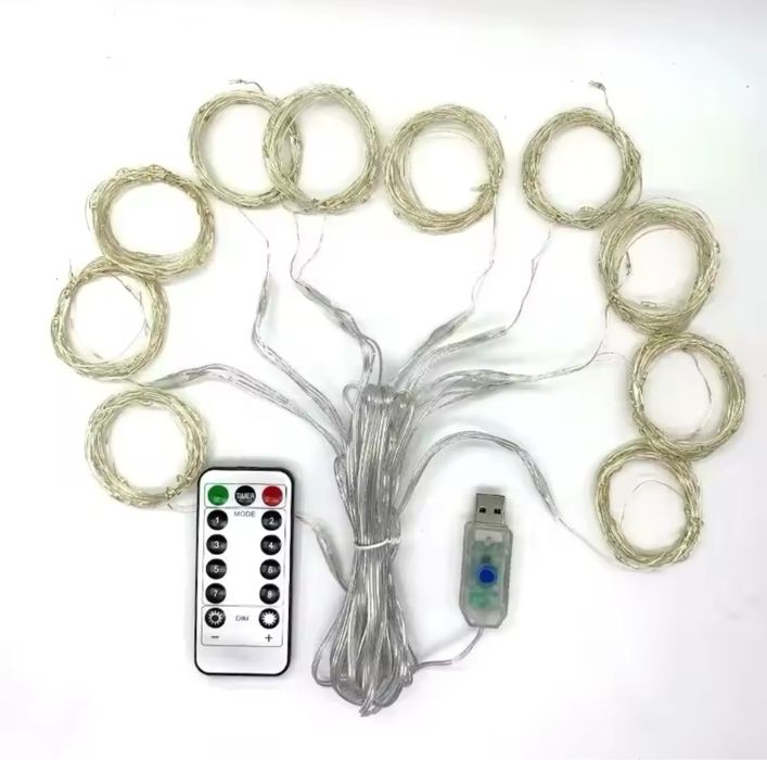 Гірлянла-штора (роса) на usb 3*3m