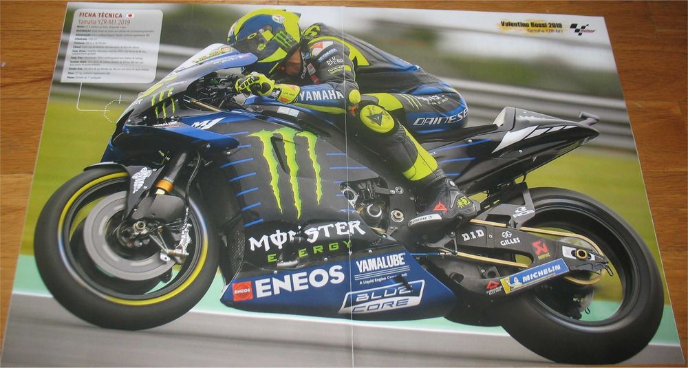Poster - Yamaha YZR-M1 - MotoGP 2019 - Valentino Rossi