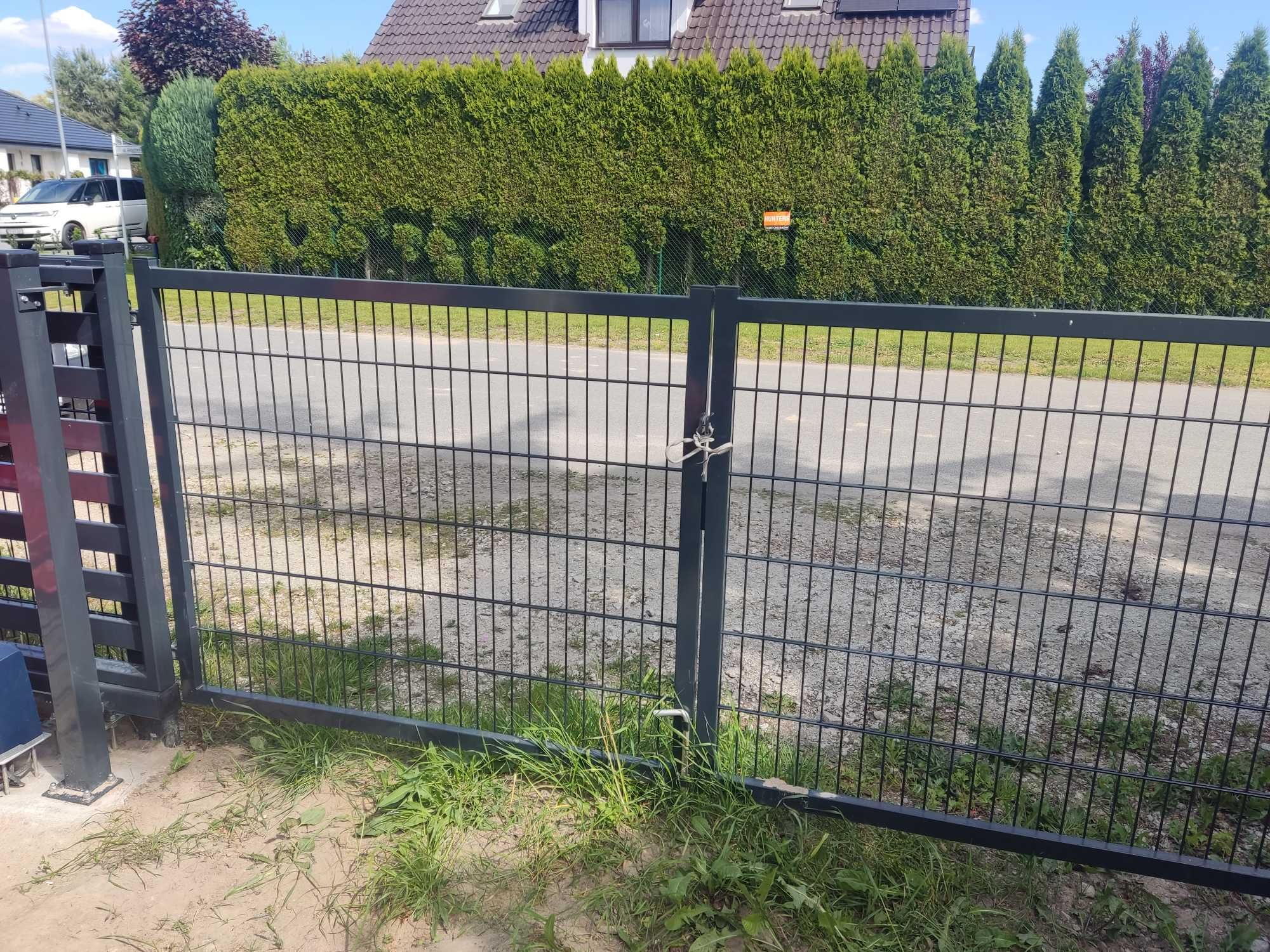 Brama wjazdowa dwu skrzydłowa grafit