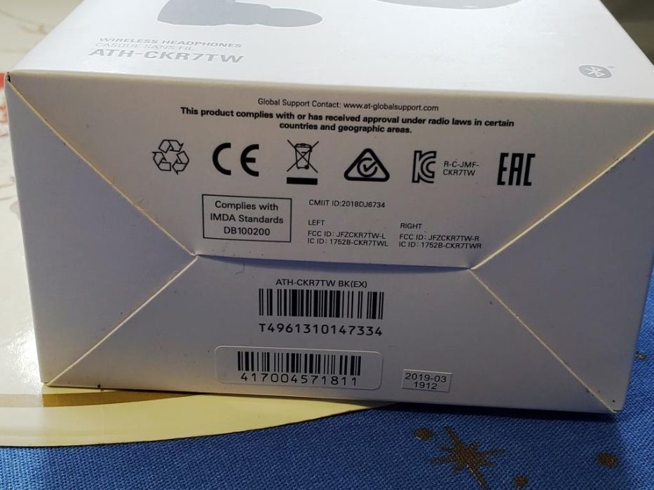 Беспроводные наушники Audio-Technica ATH-CKR7TWBK True Wireless с ЦАП