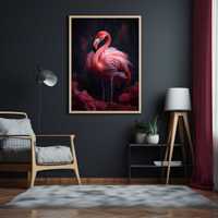 Plakat na Ścianę Obraz Romantyczny Różowy Flaming 50x70 cm Premium