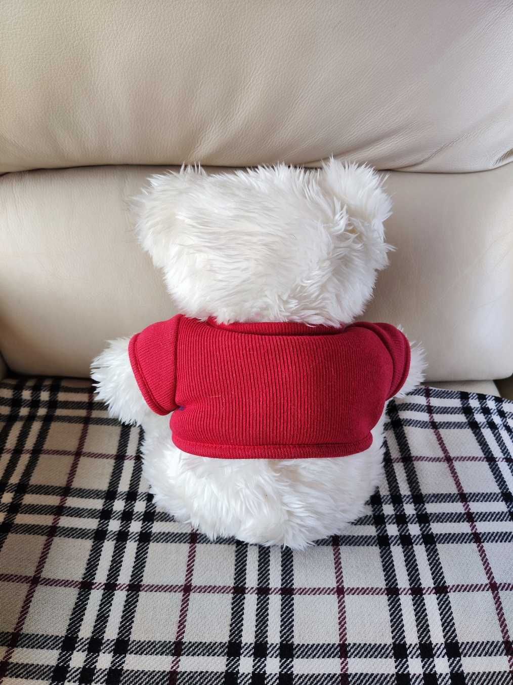 Urso de Peluche Burberry com Camisola Vermelha - 35 cm