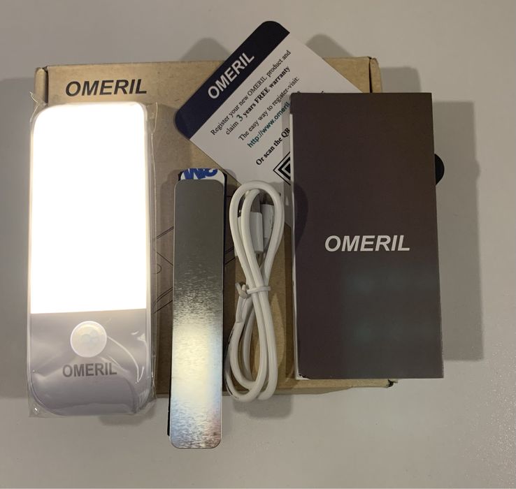 Omeril з датчиком руху,вмонтований акумулятор заряджається від mic usb
