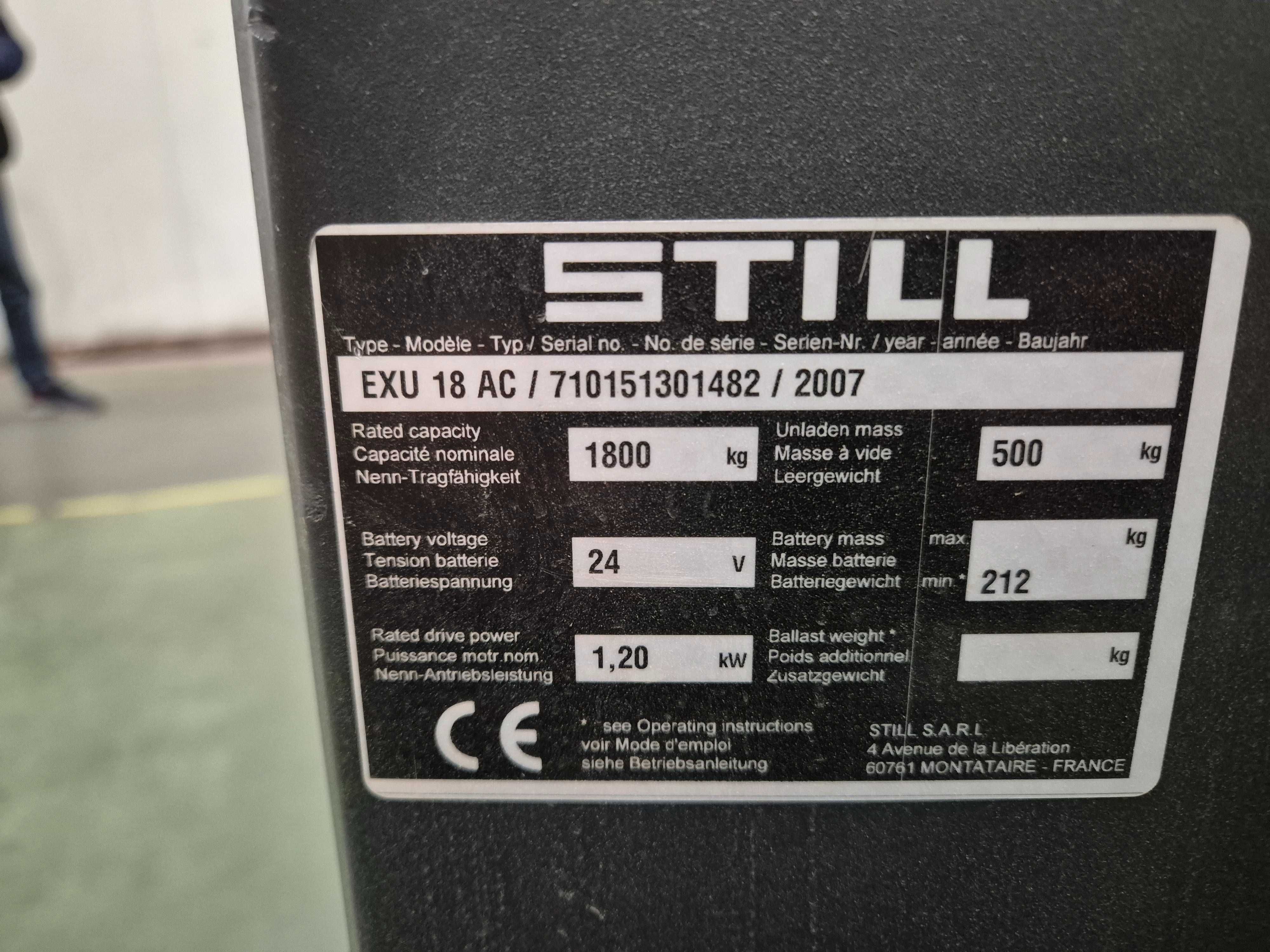Wózek elektryczny, paleciak Still EXU18