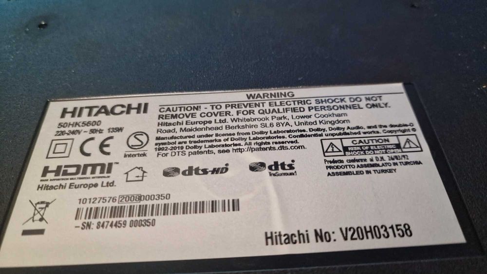 Smart TV 4K 50" HITACHI 50HK5600 com Alexa