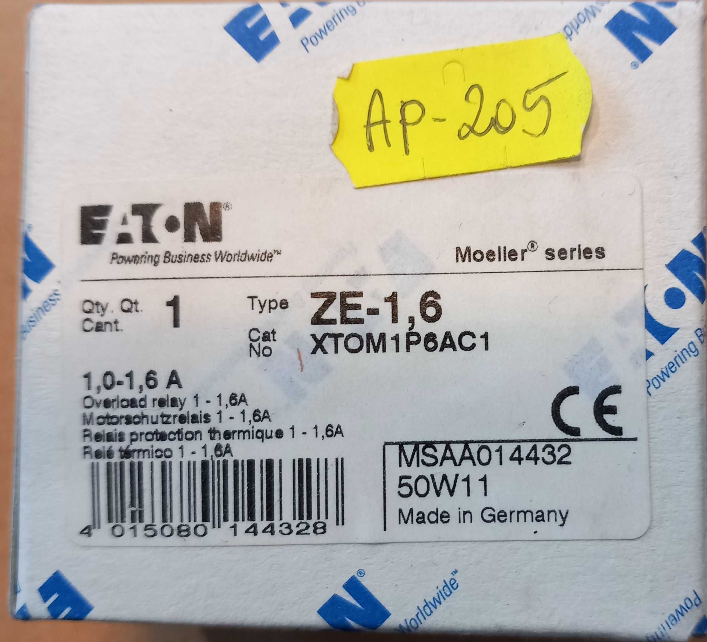 Przekaźnik termiczny Eaton ZE-1,6