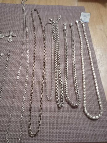 Серебряные цепочки,браслеты,привески.