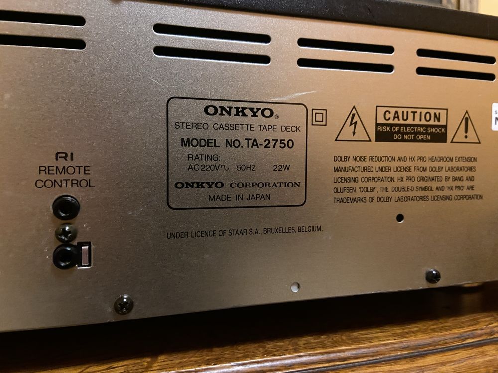 Magnetofon Onkyo Integra TA-2750, 3 silniki, nowe paski, made in japan