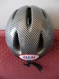 NOVO: Capacete de bicicleta ALTAI, Ajustável, aos quadradinhos cinzen