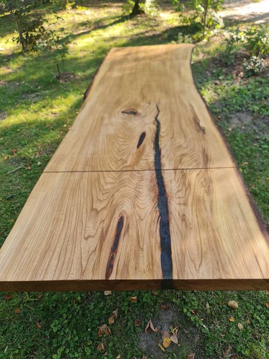 Stół drewniany dębowy jesion klon rozkładany z dostawkami 300x120