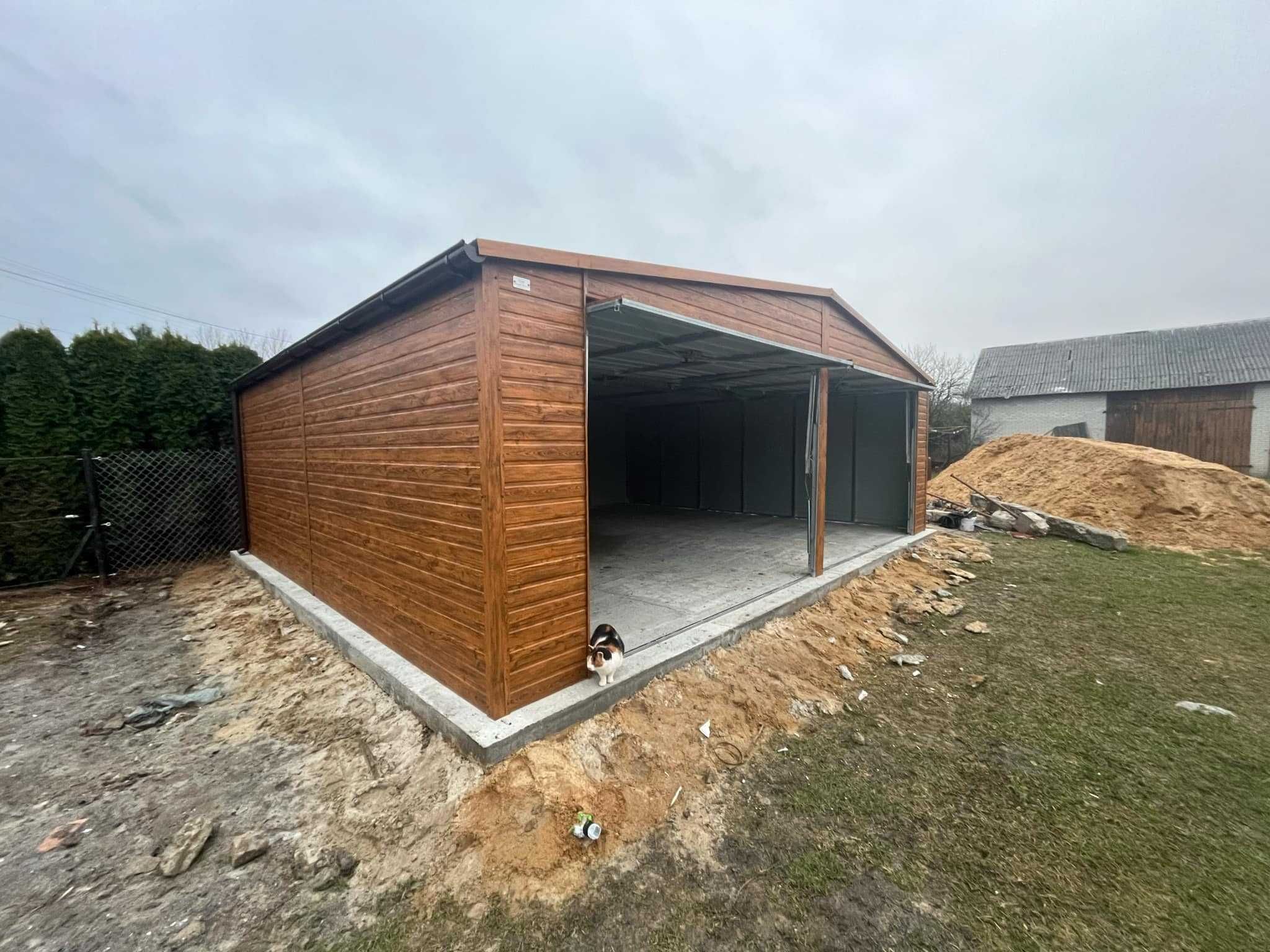 Garaż blaszany 7x6 Kolor Poziomy Panel