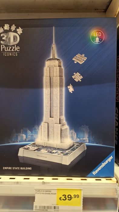 Novo Puzzle 3D Empire state building com iluminação nova iorque