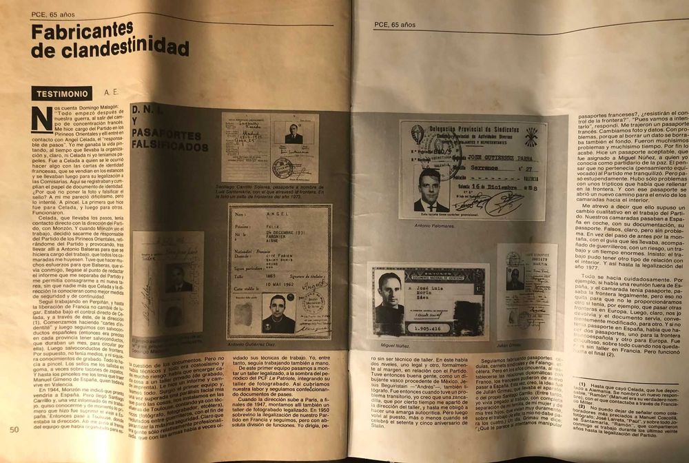 Revista Biblioteca Mundo Obrero – PCE 65 AÑOS – Nº2 - Abril 1985