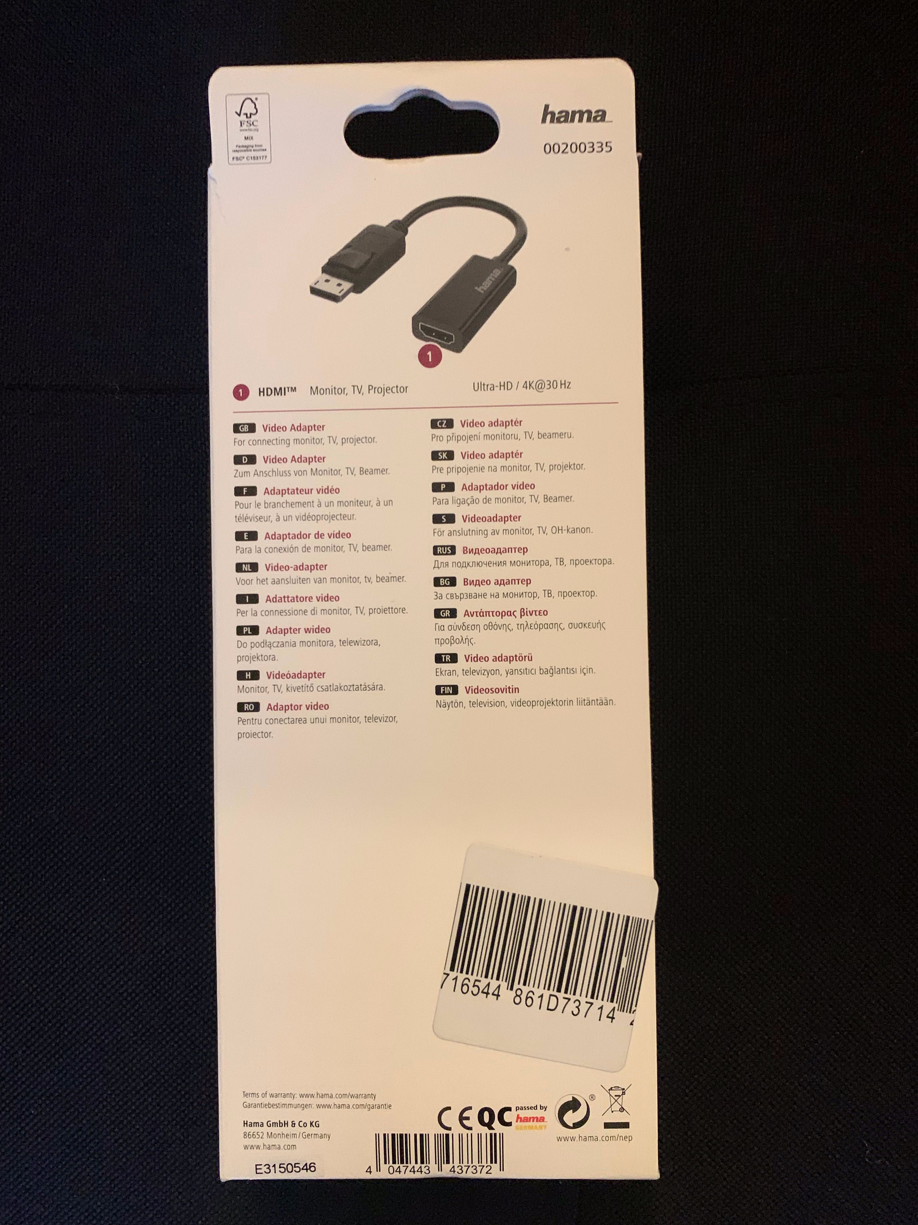 kabel adapter do podłączenia komputer telewizor projektor