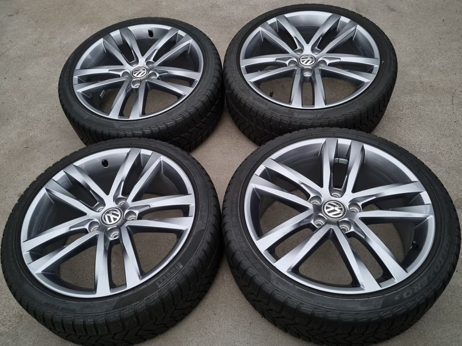 Koła Zimowe Alu 18" VW Golf VII VIII VI V Touran Caddy 5x112 Oryginał