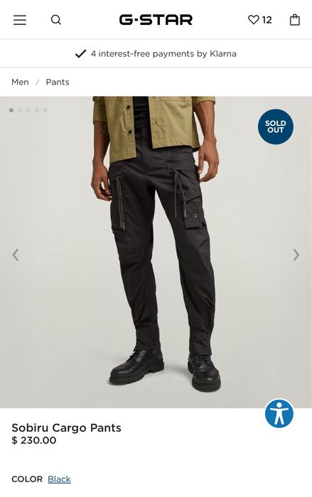 Чоловічі Штани карго G Star Raw Cargo Sobiru