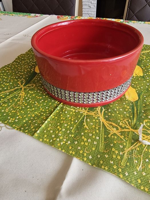 Doniczka szkatułka cyrkonie przyklejany pasek