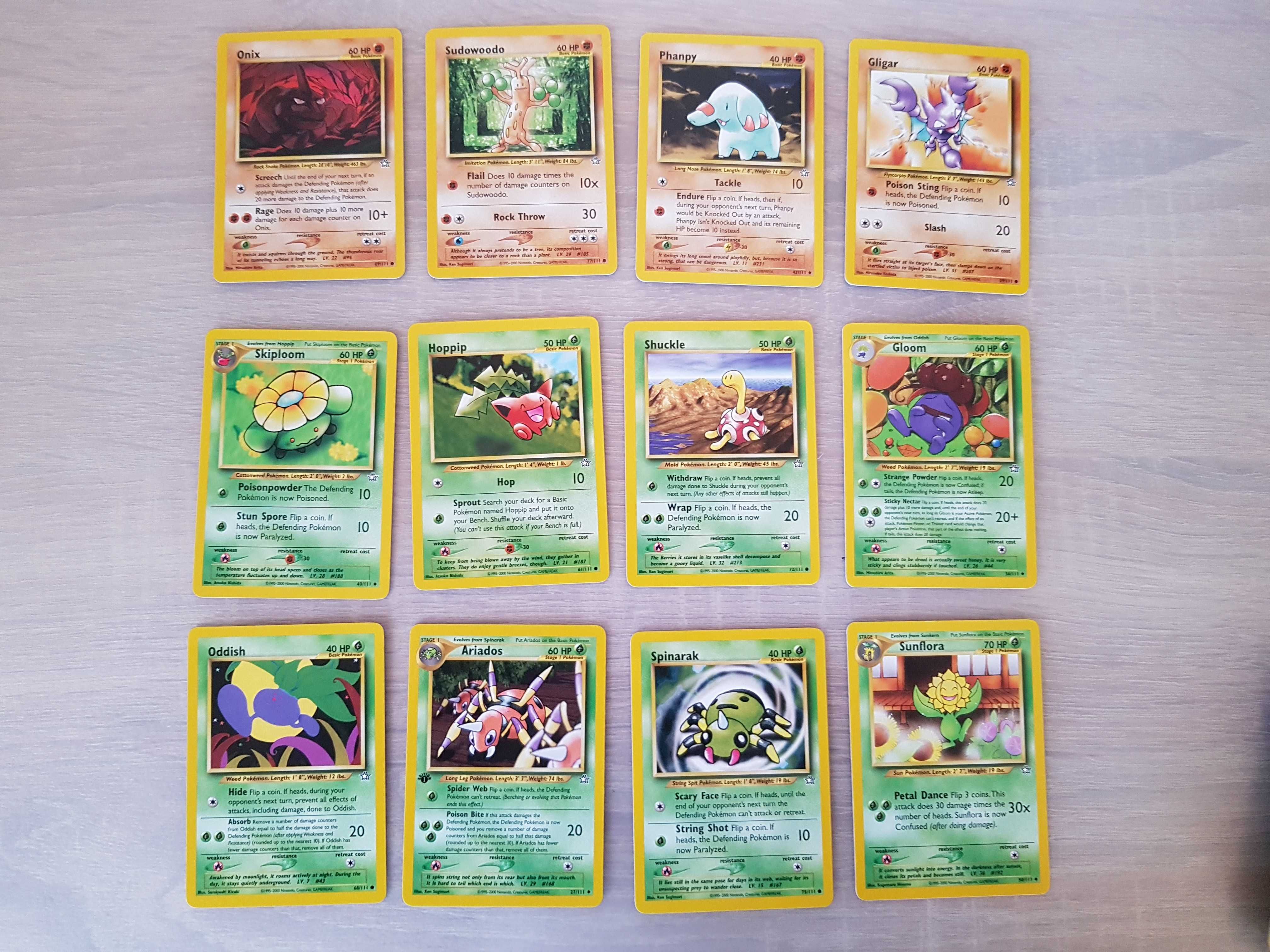 Zestaw kart Pokemon TCG - seria Neo Genesis UC/C - 6szt.