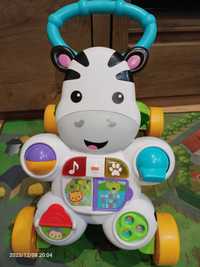 Fisher Price, interaktywny pchacz, Zebra jeździk