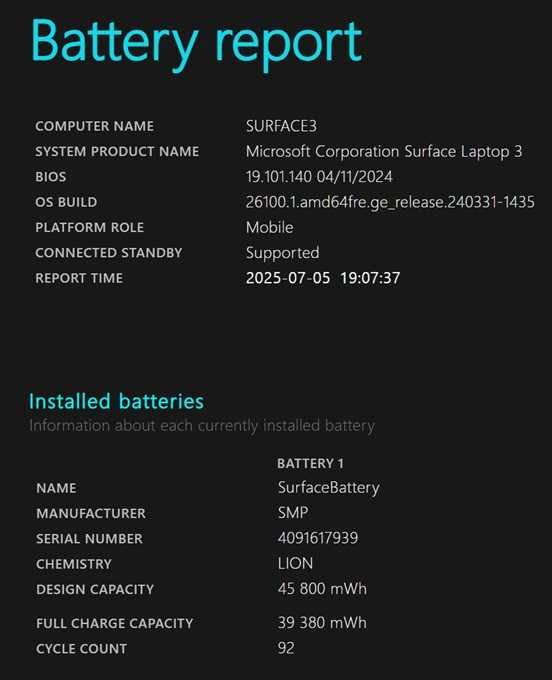 Microsoft SURFACE laptop 3 8Gb 250 GB Windows 10 Pro