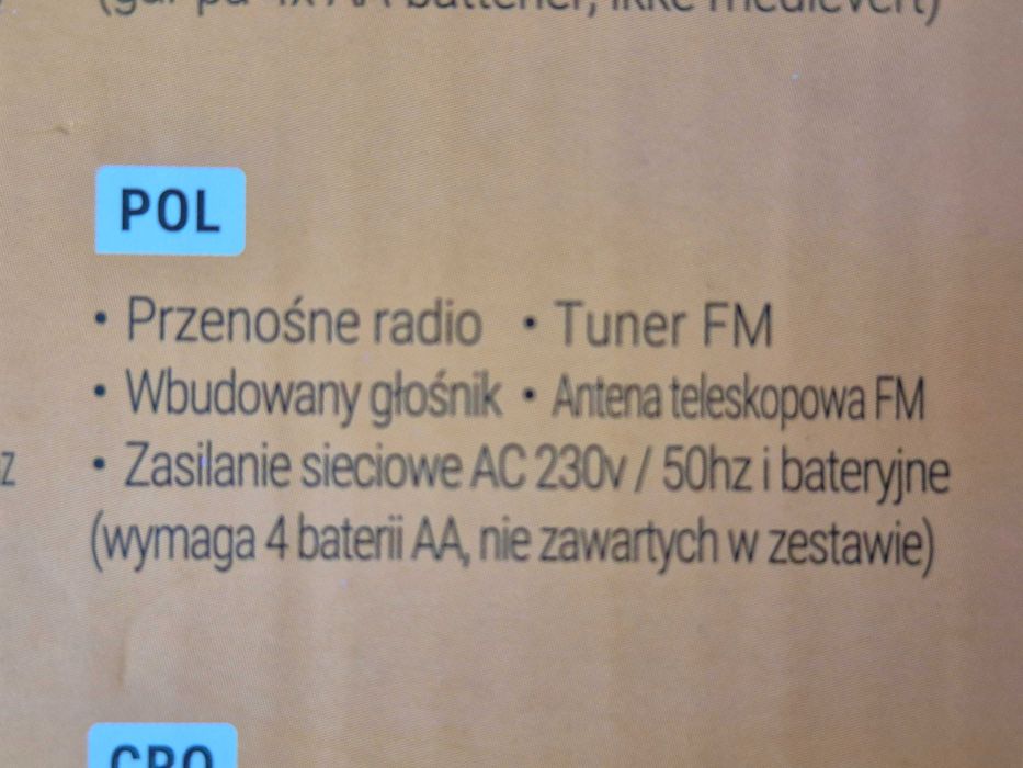 Denver TR-51 – przenośne retro radio FM - szary kolor