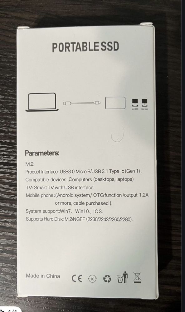 SSD внешний жесткий диск 2ТВ