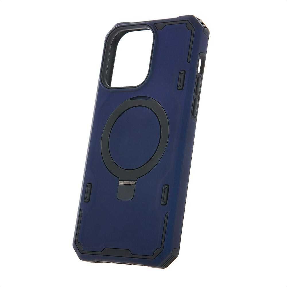 Plecki Etui Pancerne Defender Mag Ring Apple Iphone 14 Pro granatowe